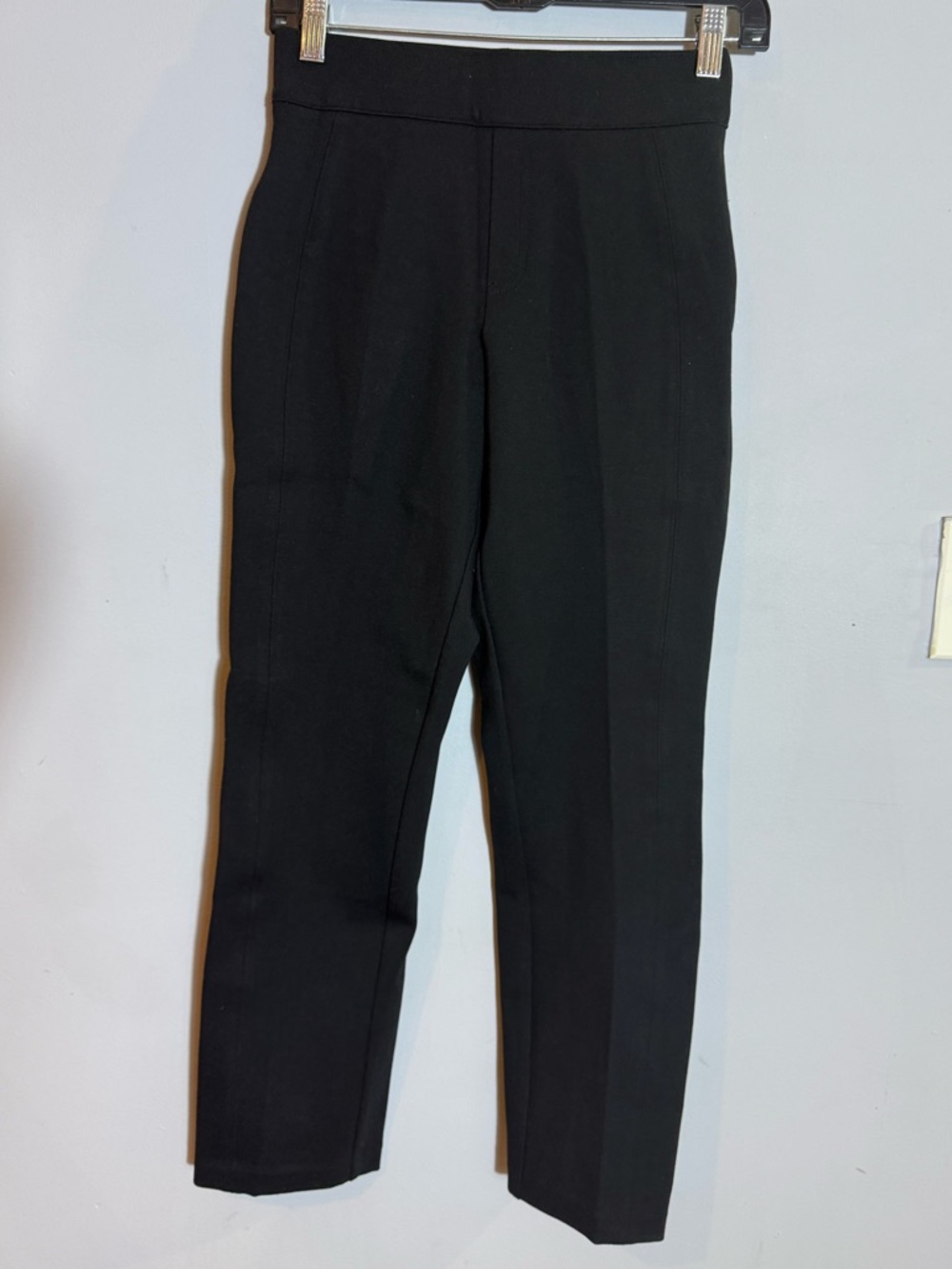 SPANX Black High-Rise Straight-Leg Ponte Pants